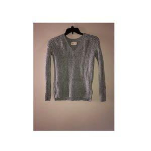 Gray wool knit sweater
